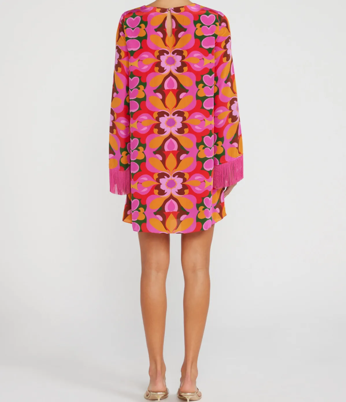 Cocoa Crepe Mini Dress In Seventies Orange