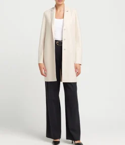 Cocoon Coat In Cream
