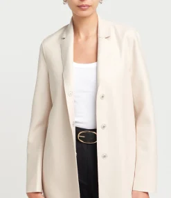 Cocoon Coat In Cream