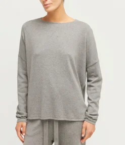 Cotton Cashmere Long Sleeve Knit In Uniform