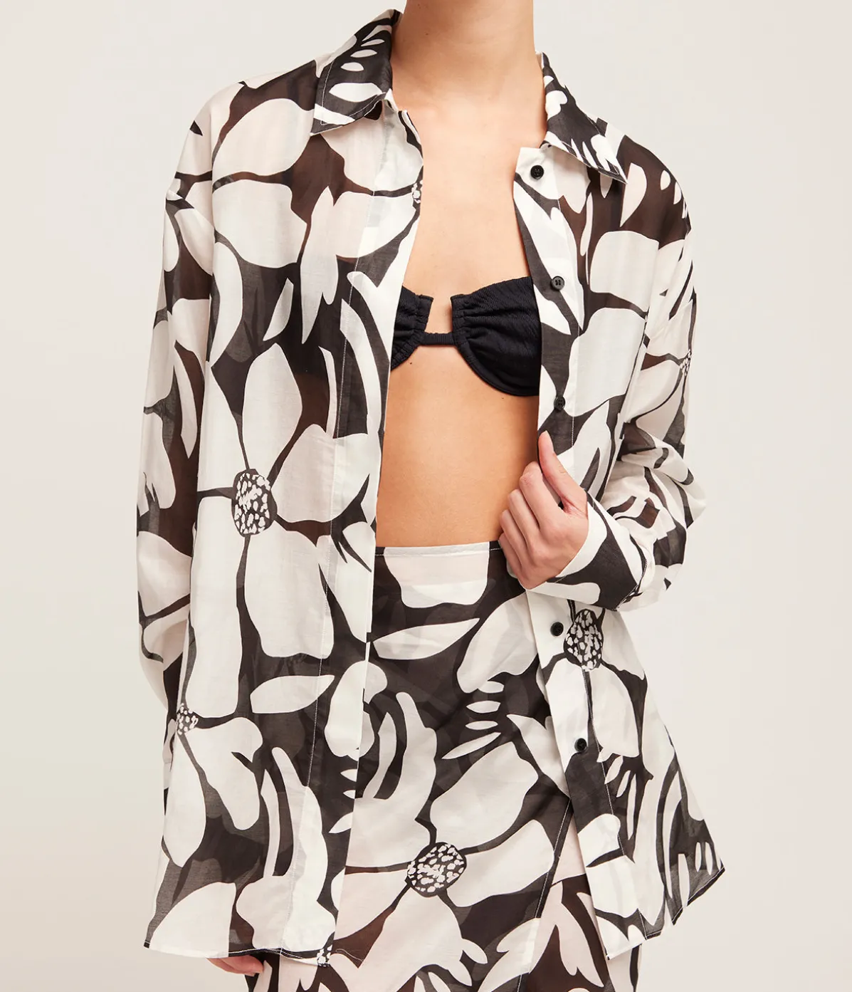 Cotton Silk Shirt In Magnolia