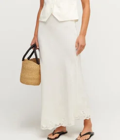 Crystal Midi Skirt In Cream