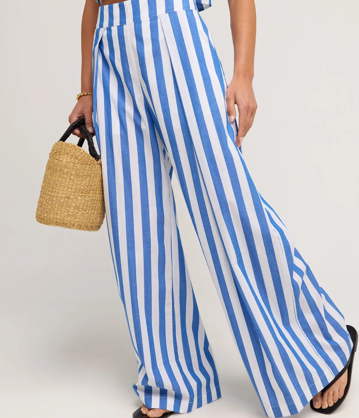 Darcy Palazzo Pant In Aegean Stripe