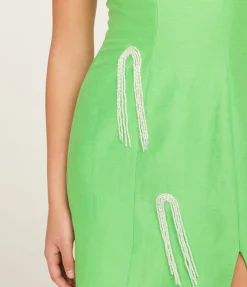 Dazzle Midi Dress In Green