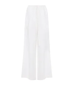 Delphi Organic Linen Drawstring Pant In White