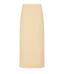 Delphi Split Midi Skirt In Butter