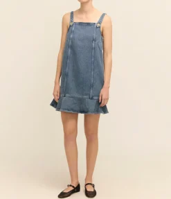 Denim Mini Dress In Tint Wash