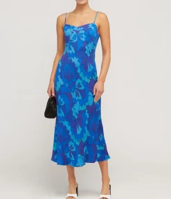 Dulcia Maxi Dress In Looking Glass Blue