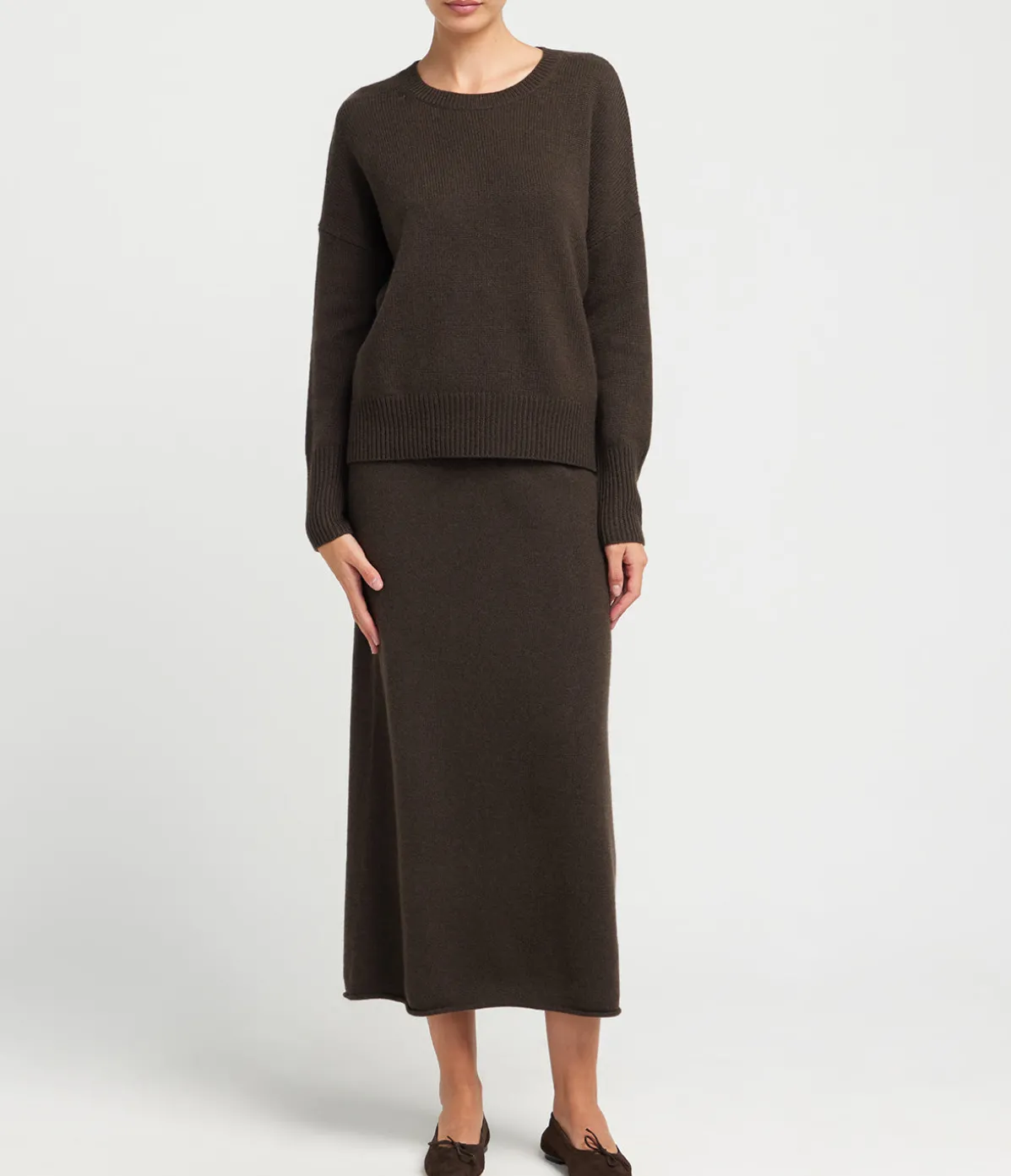 Elin Knitted Skirt In Wood