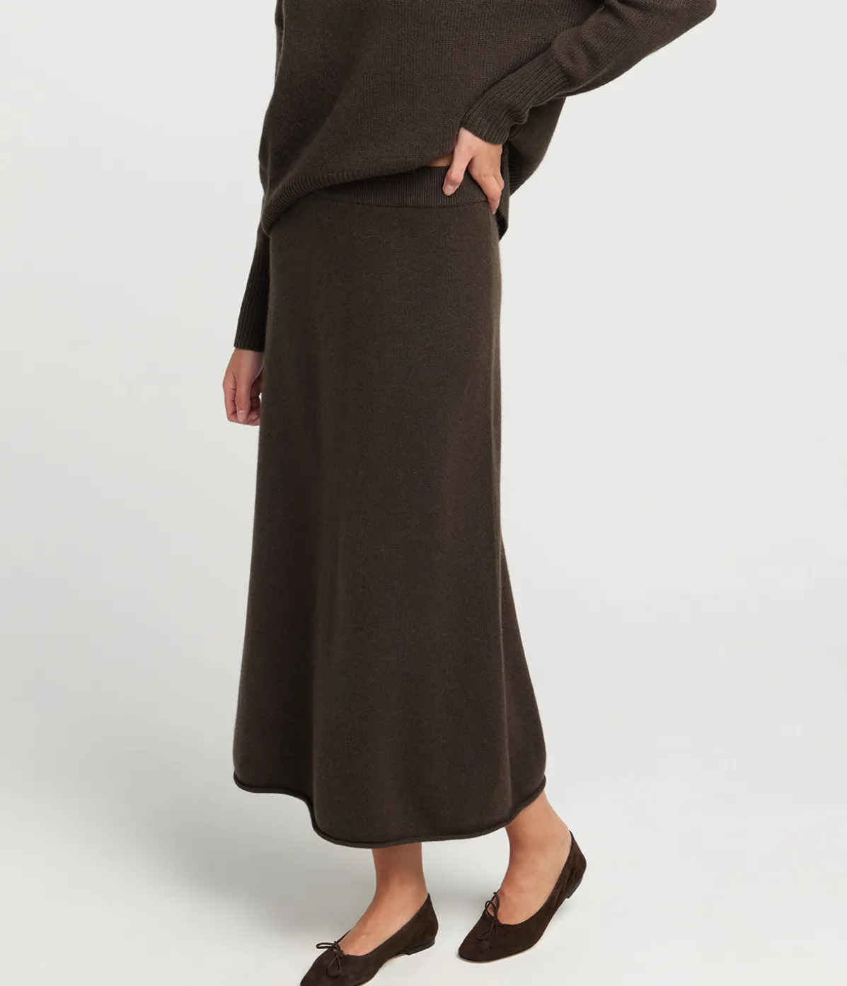 Elin Knitted Skirt In Wood