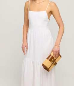 Ellie Linen Maxi Dress In Ivory
