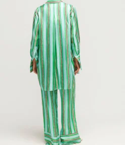 Ellie Long Sleeve Shirt In Aqua