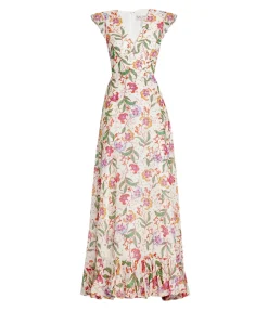 Emma Maxi Dress In Delemare Blanc