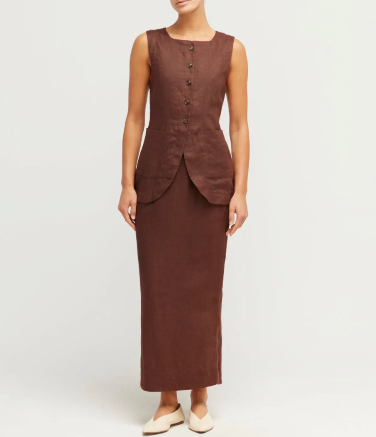 Emma Pencil Skirt In Chocolate