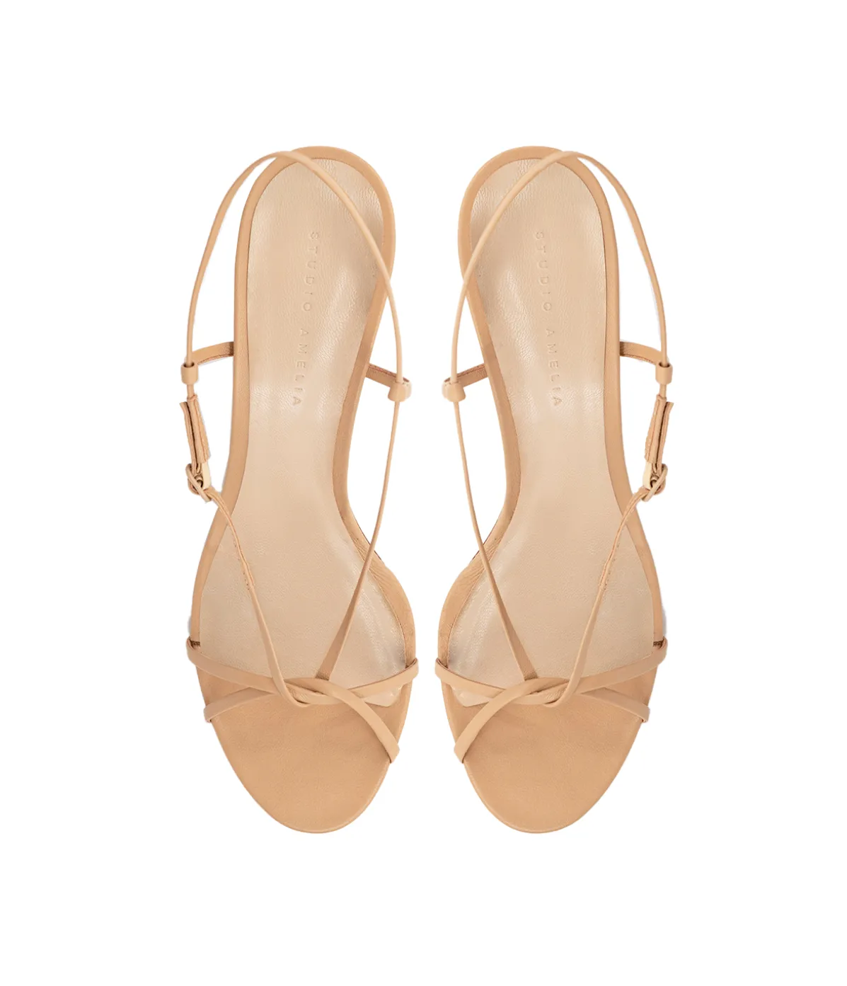 Entwined Strappy Heel In Beige