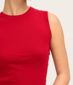 Esme High Neck Tank In Red