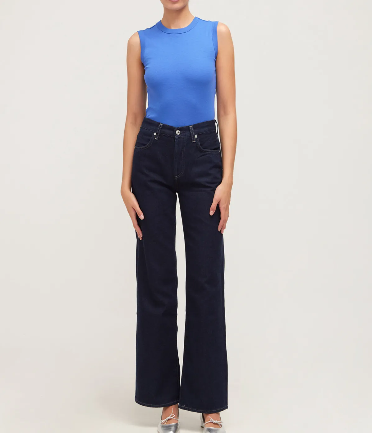 Esme High Neck Tank In Royal Blue