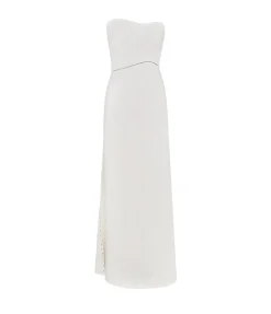 Fiona Strapless Maxi Dress In White