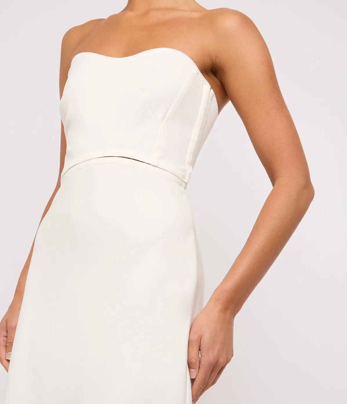 Fiona Strapless Maxi Dress In White