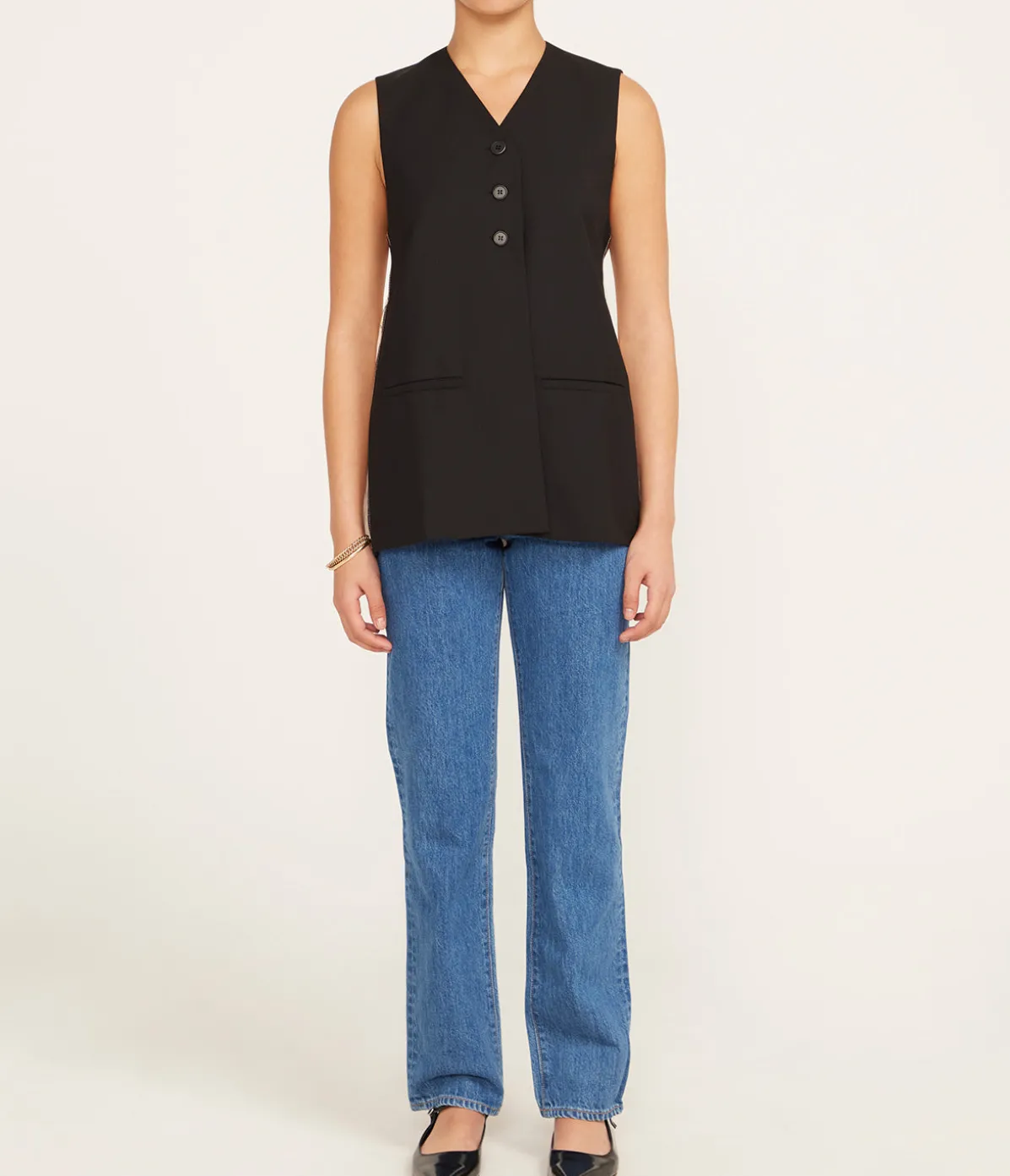 Fiore Vest In Black