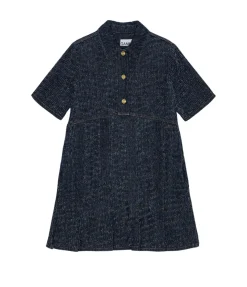 Fluffy Denim Mini Dress In Rinse