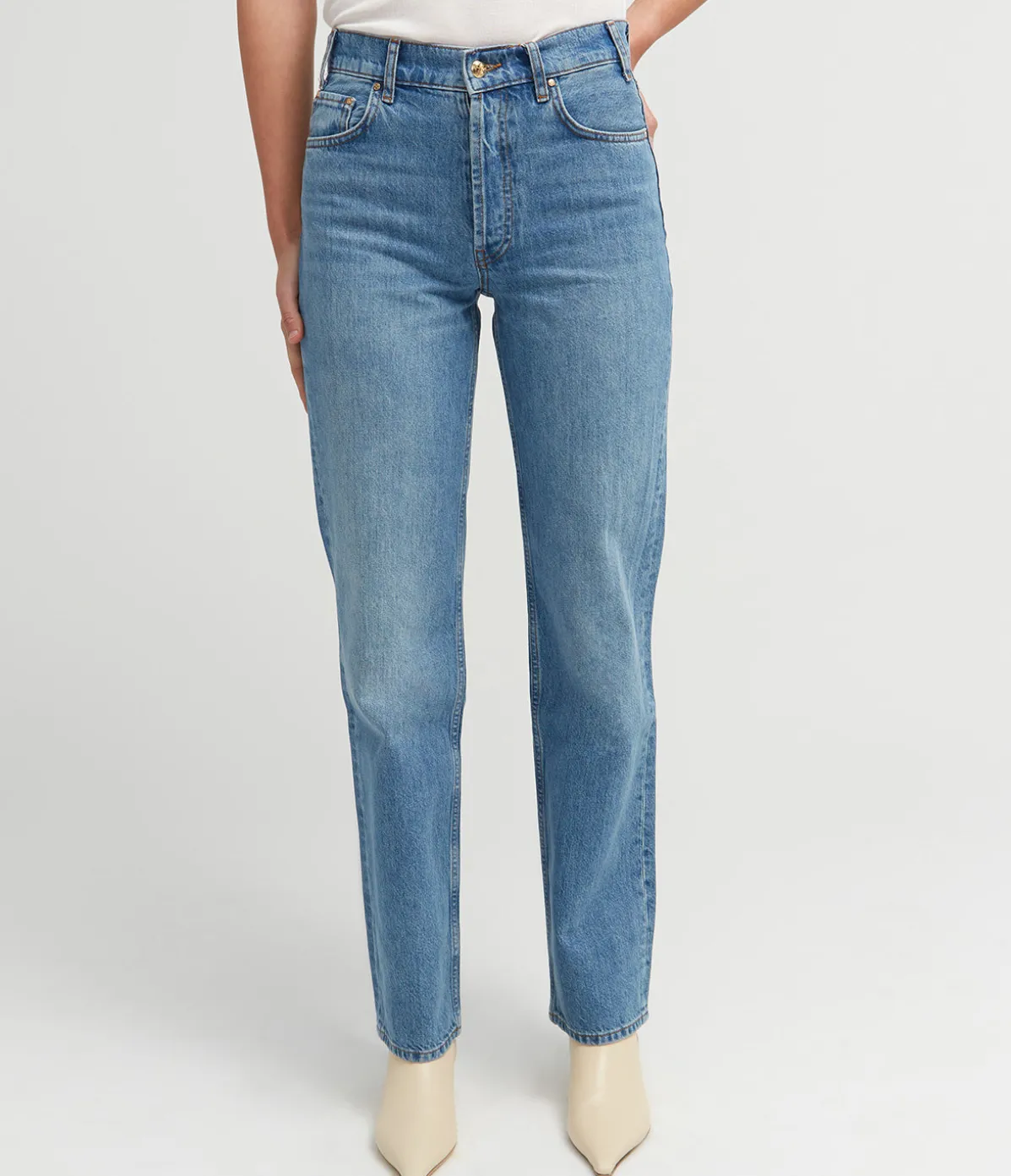 Gavin Long Jean In Atlantic Blue