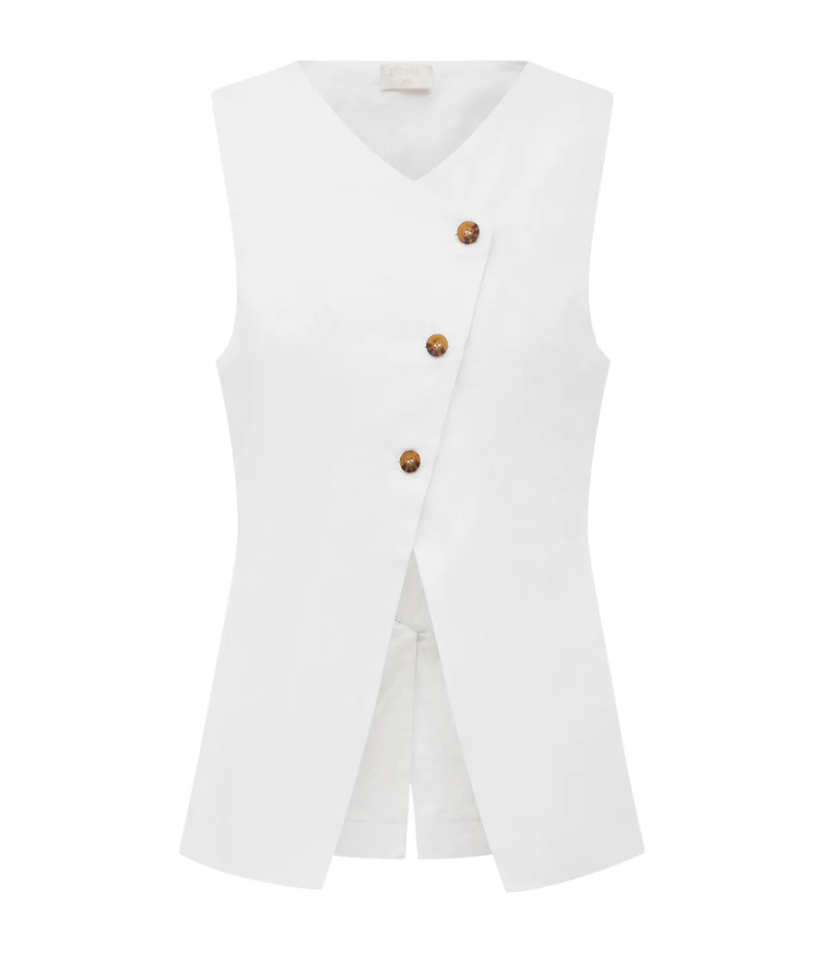 Gigi Asymmetric Gillet In Ivory