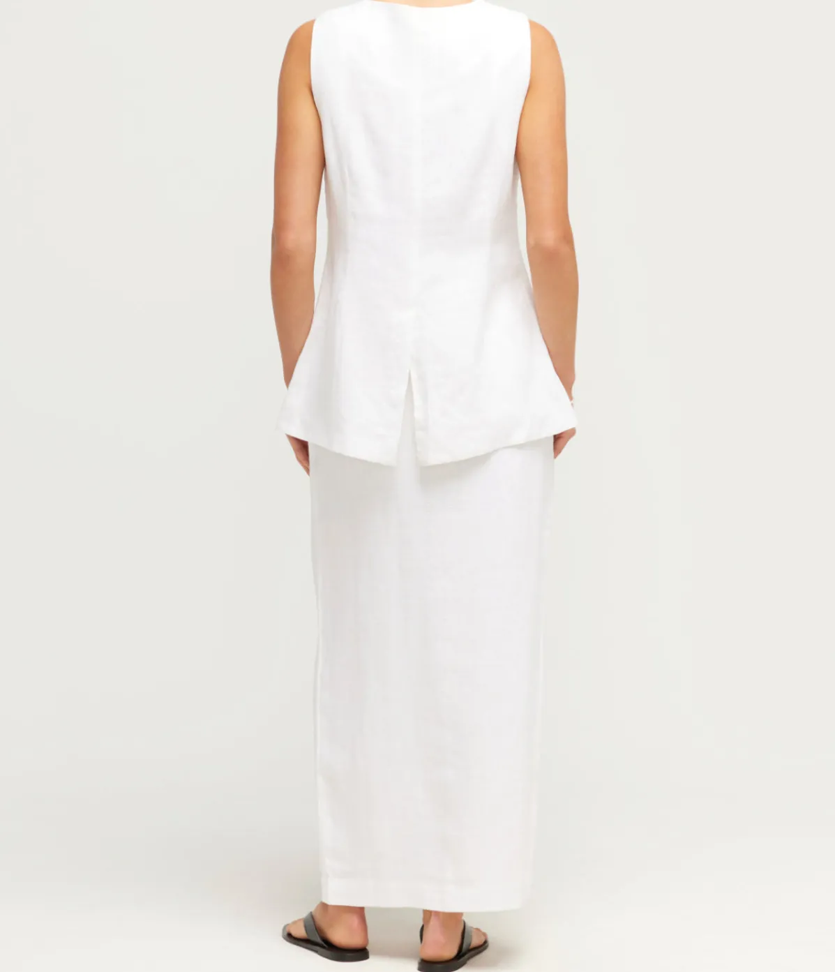 Gigi Asymmetric Gillet In Ivory