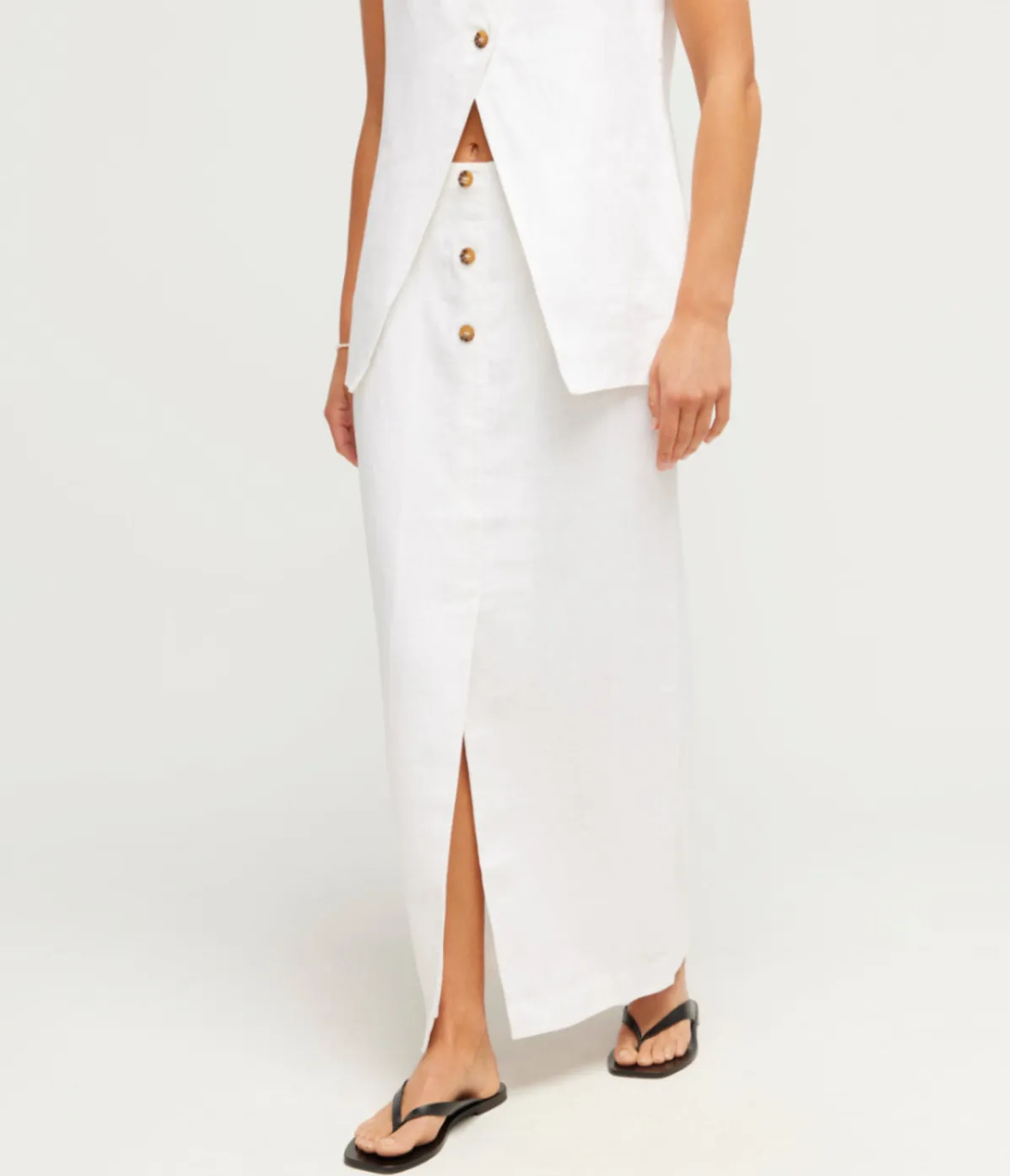 Gigi Column Skirt In Ivory