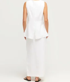 Gigi Column Skirt In Ivory