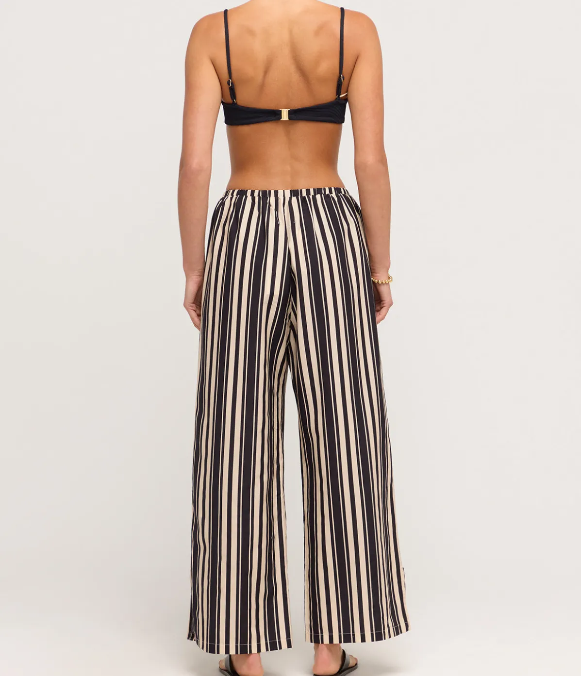 Giulia Silk Blend Pant In Cinque Stripe