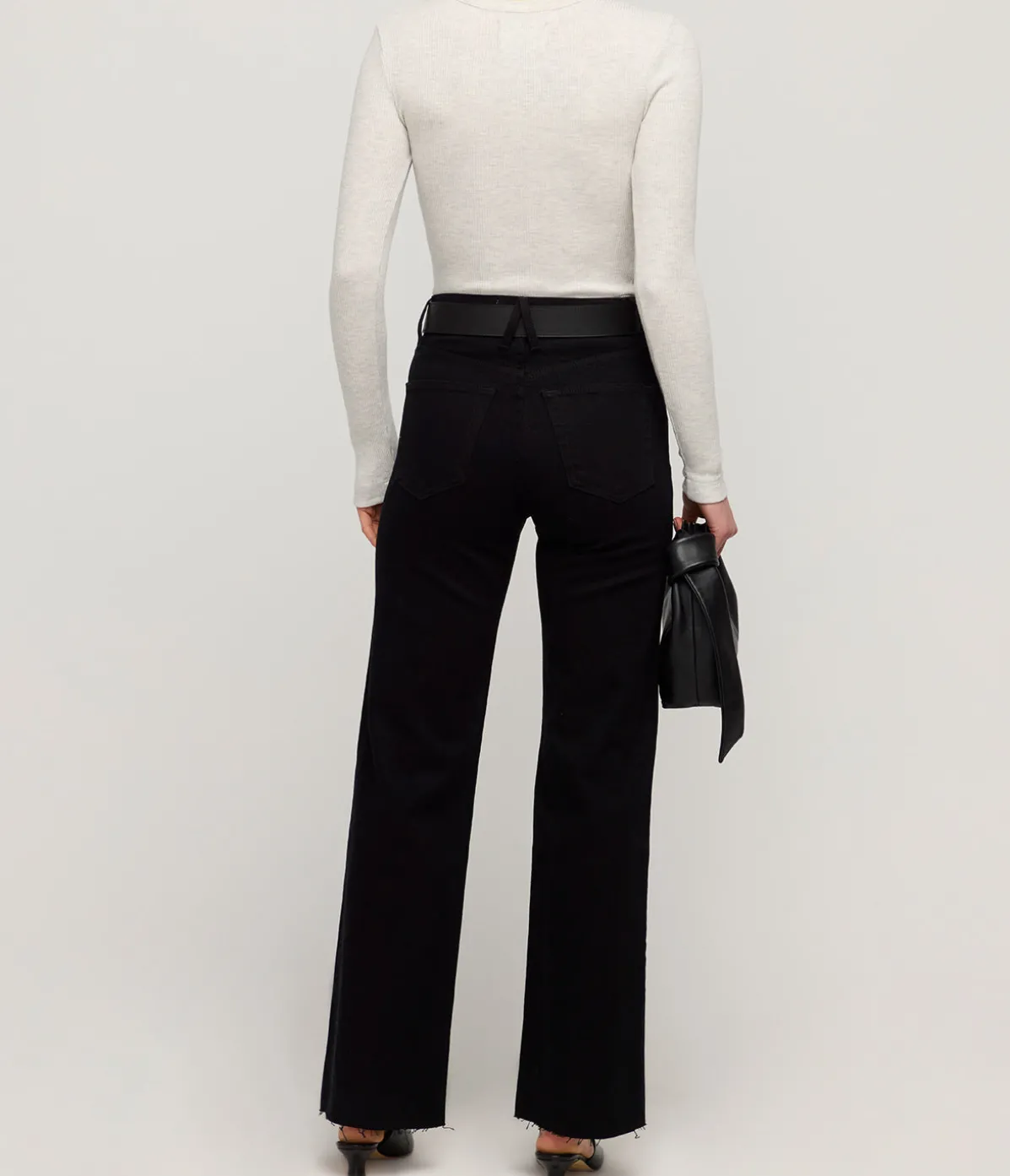 Grace High Rise Wide Leg In Jet Black