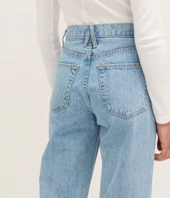 Grace High Rise Wide Leg Jean In Powder Blue
