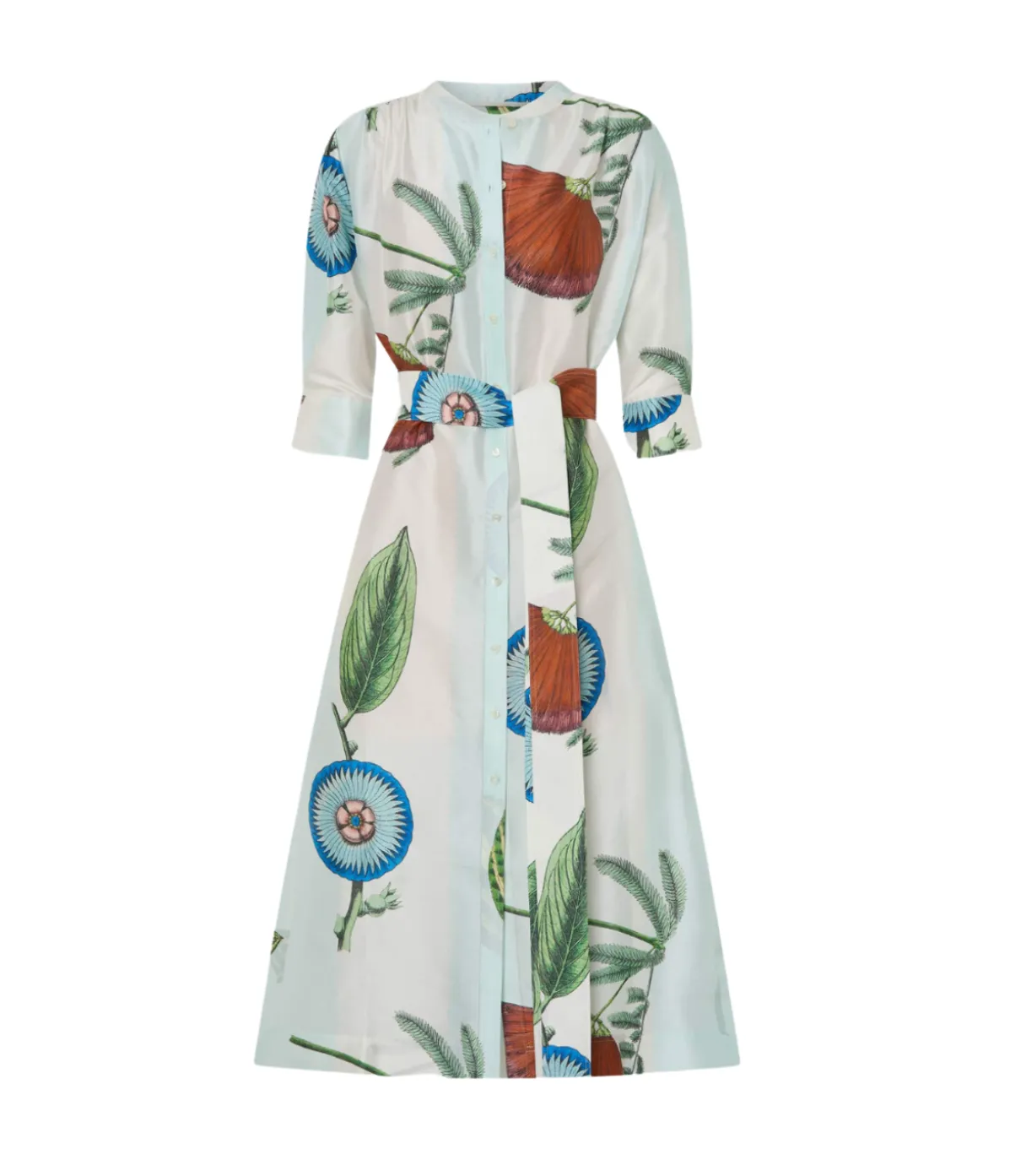 Grand Floral Column Dress In Multi