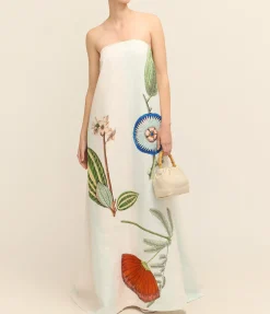Grand Floral Gown In Multi