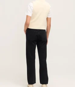 Graphic Wool Vest In Egret