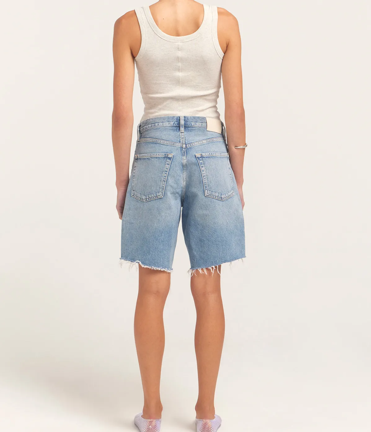 Hillie Scoop Neck Tank In Grey
