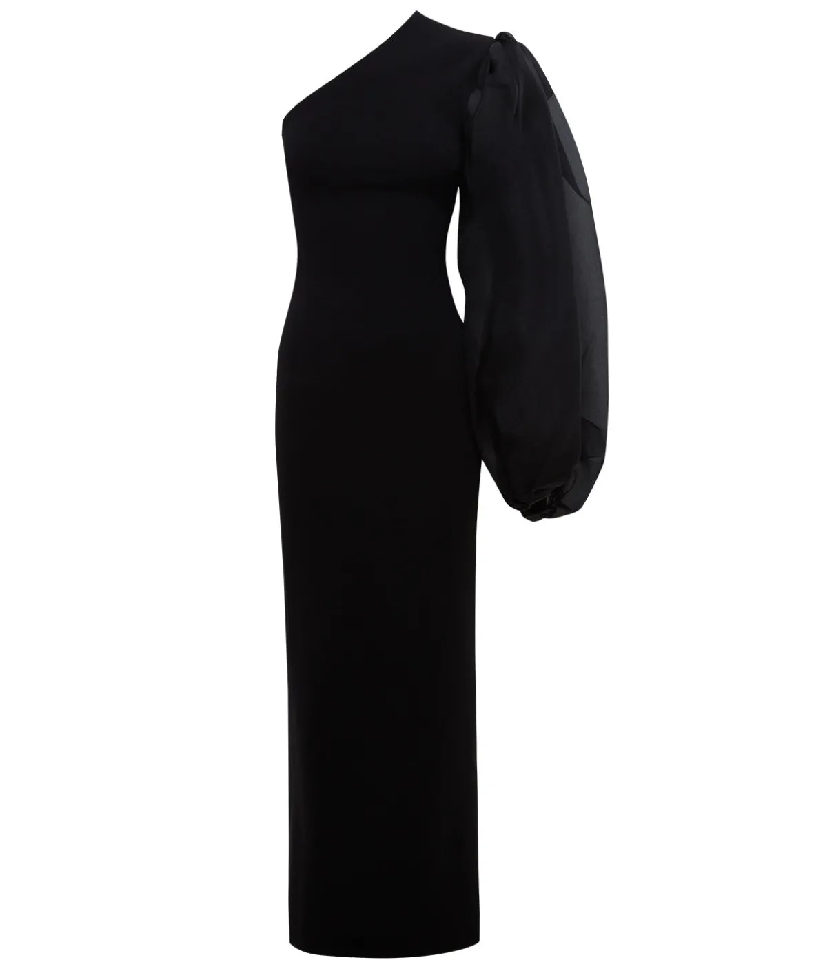 Hudson Crepe Knit Maxi Dress In Black