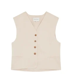 Iba Vest In Cream Rose
