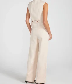 Iba Vest In Cream Rose