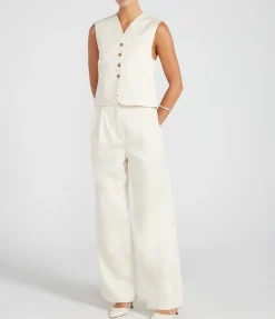 Idai Tailored Pants In Ivory Frost