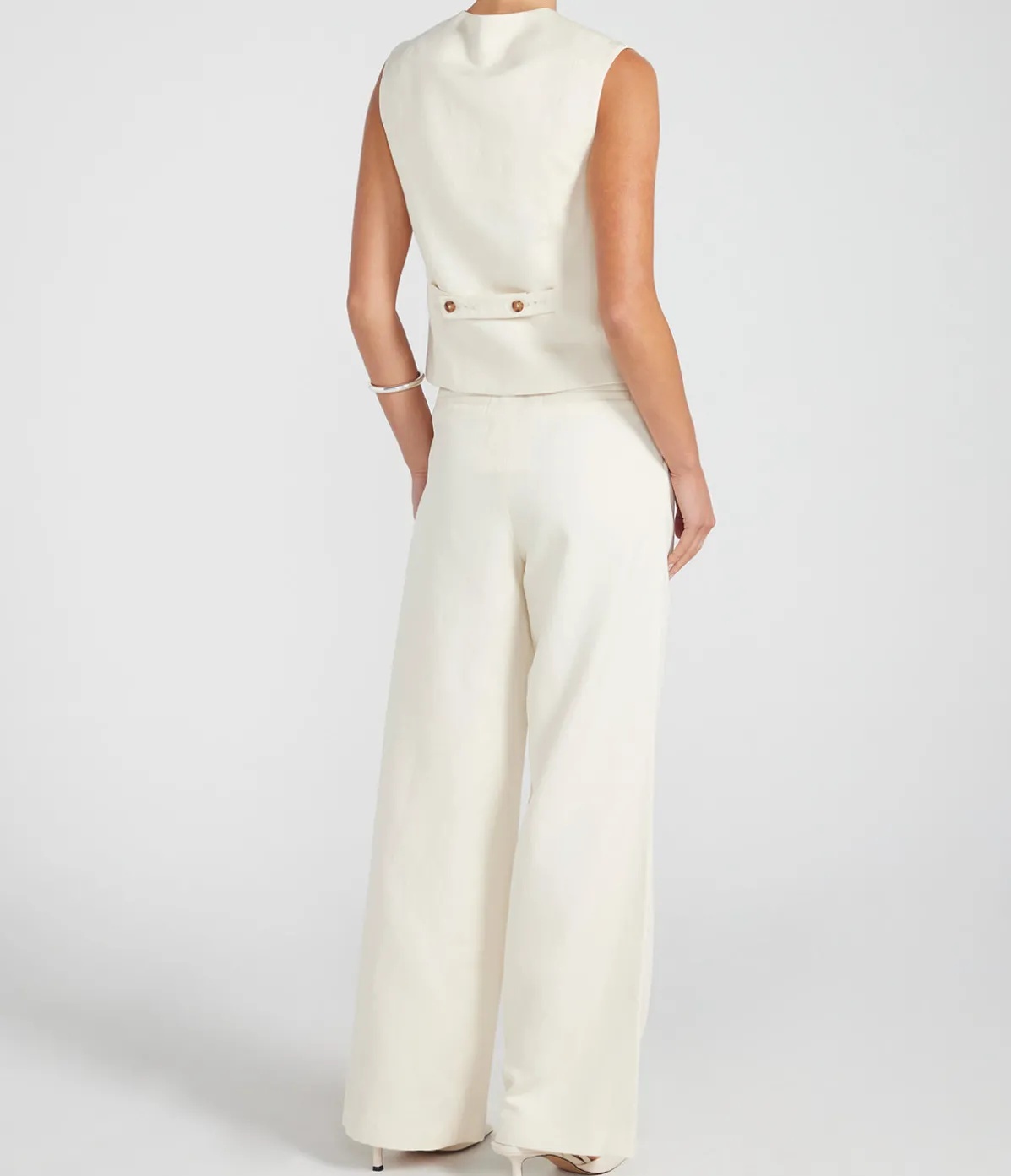 Idai Tailored Pants In Ivory Frost