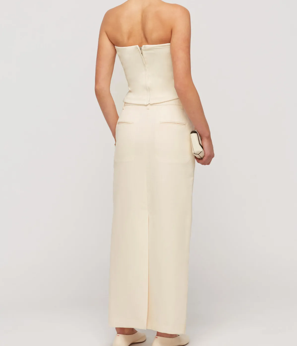 Illi Strapless Top In Buttermilk