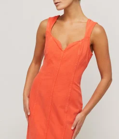 Indya Denim Maxi Dress In Poppy