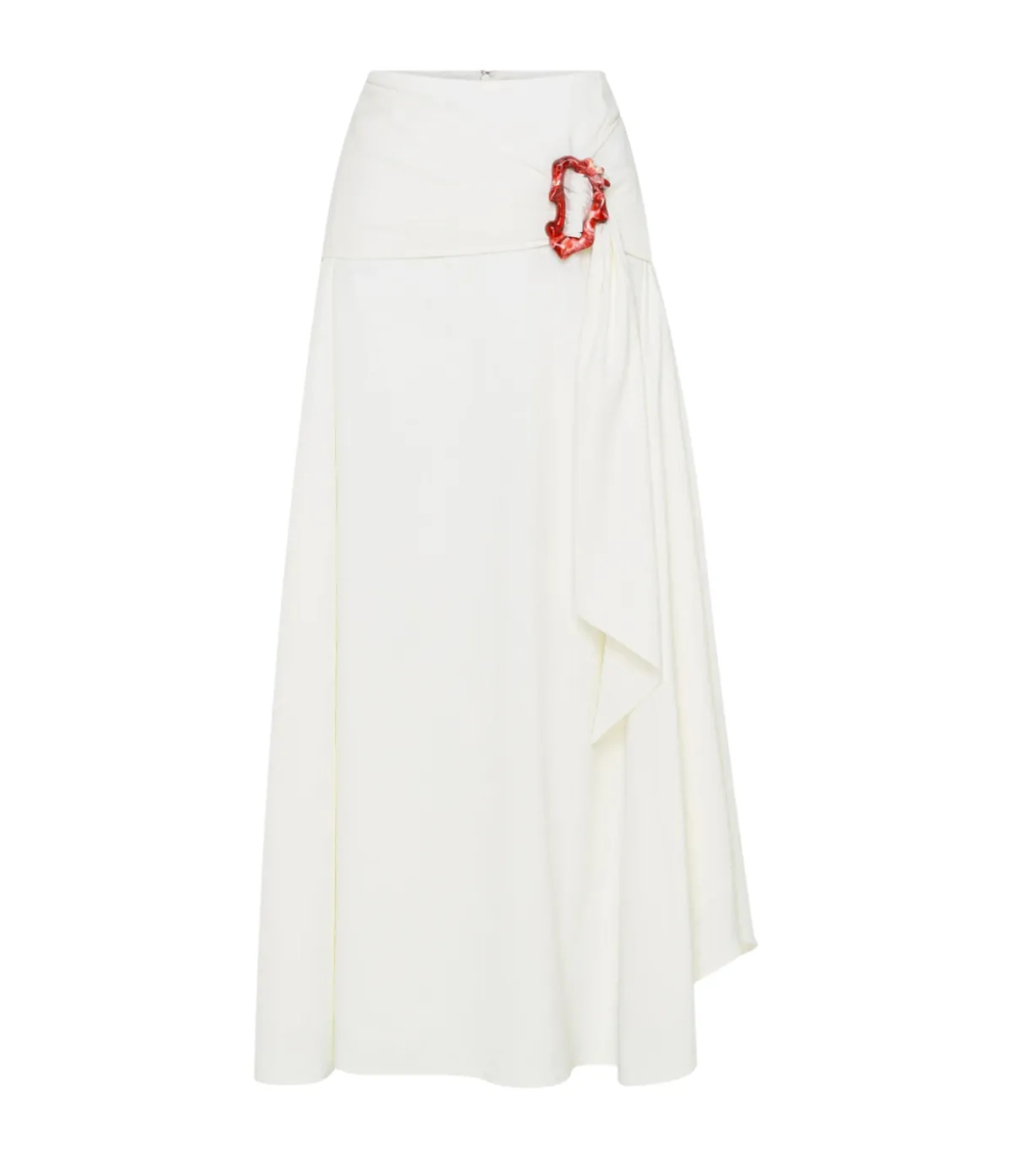 Ingrid Maxi Linen Skirt In Ivory