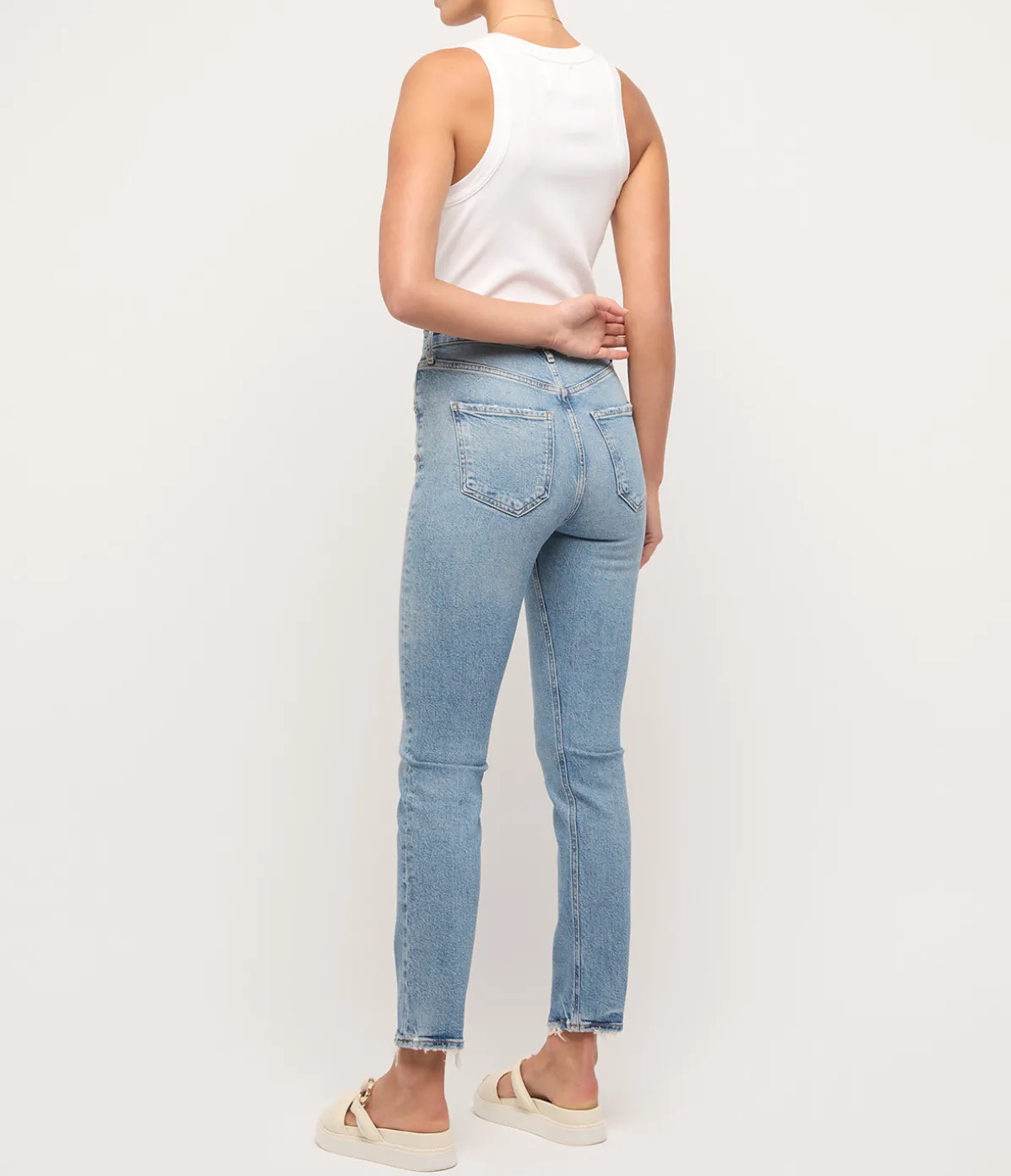 Isabel Rib Tank In White