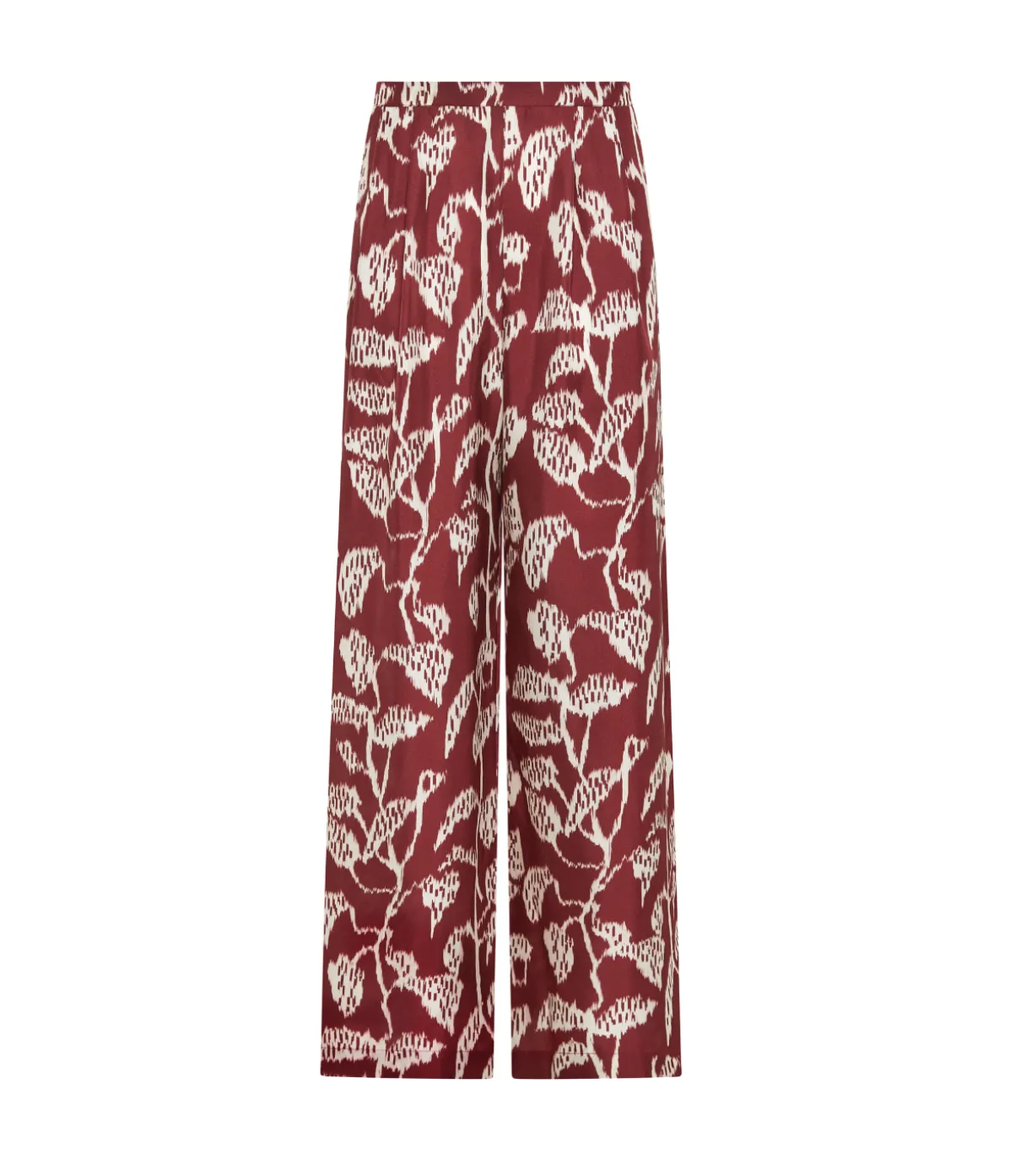 Isola Silk Trouser In Burgundy Vine