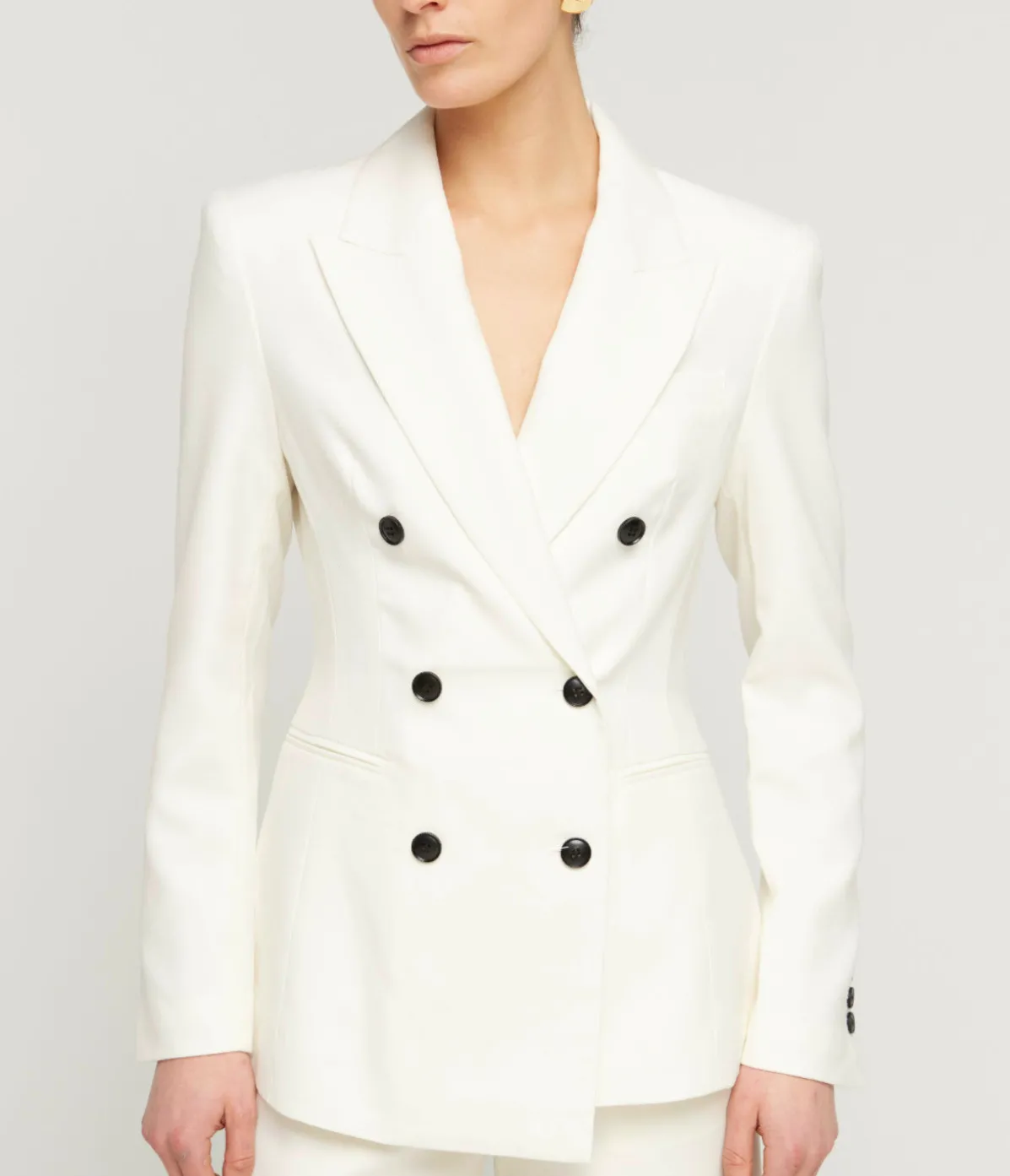 Jacqueline Wool Blazer In Snow
