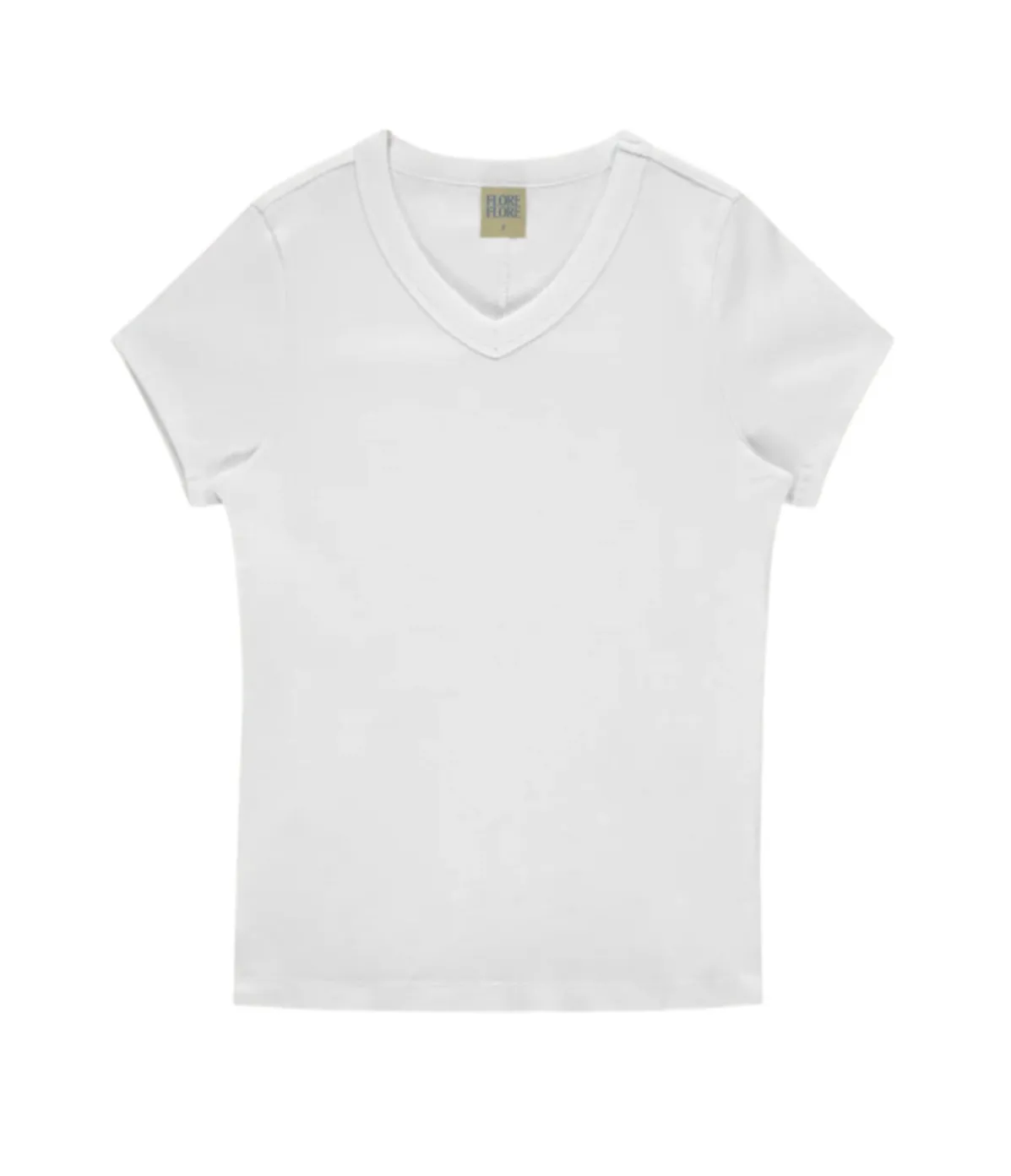 Jill Fitted Baby Tee In White