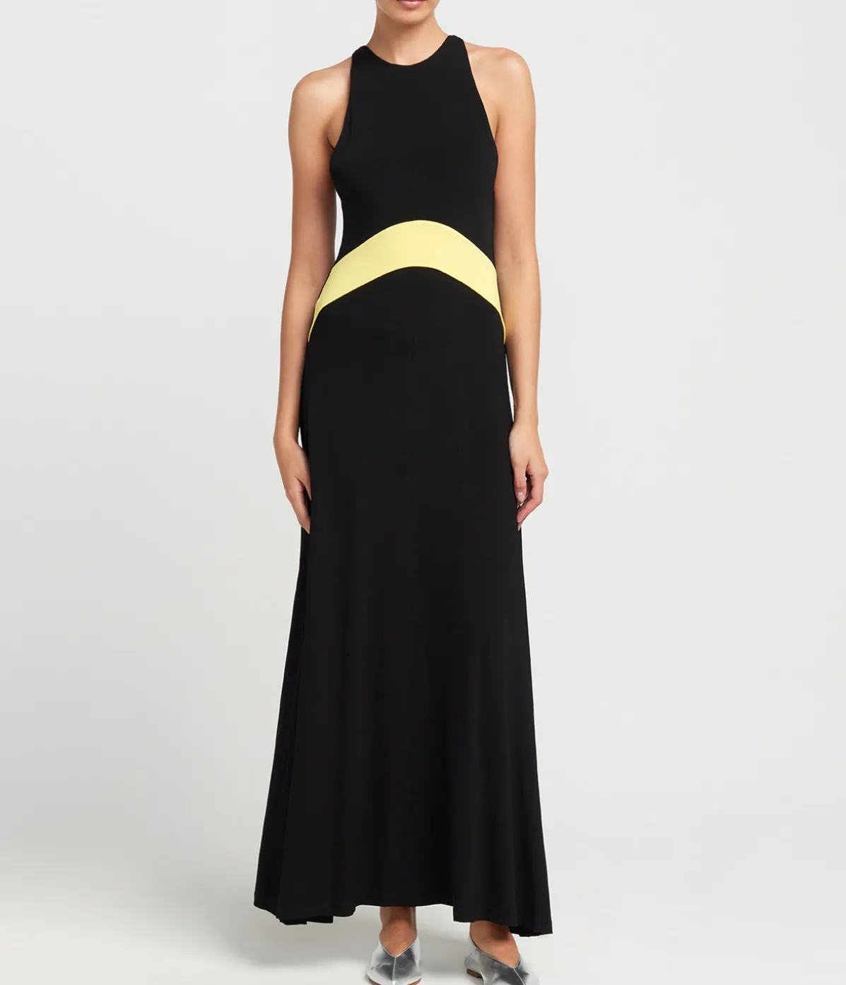Jonati Halter Dress In Noir